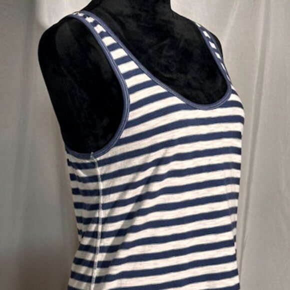 American Eagle Navy and White Striped Tank, Size Large - Picture 5 of 8